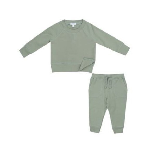 Angel Dear Raglan Sweatshirt and Jogger Set Sage Green Size 6 NWT - Picture 1 of 5
